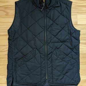 J Crew insulated quilted vest medium navy